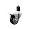Service Caster 3'' Black Poly Swivel 1-1/2'' Expanding Stem Caster Total Lock Brake SCC-EXTTL20S314-PPUB-BLK-112 - alternate 1